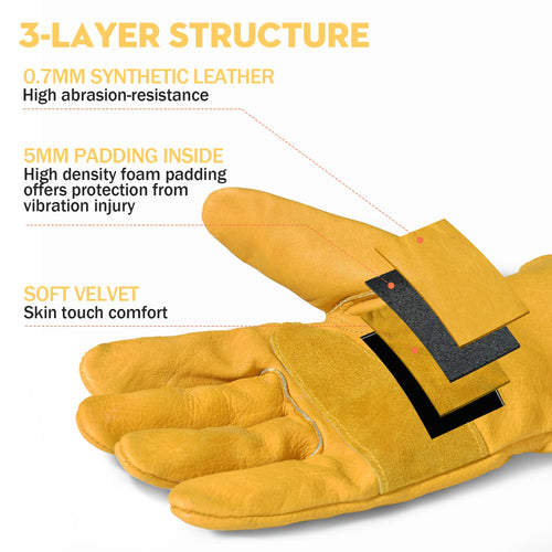 Heavy-Duty Leather Work Gloves – Truck, Ranch & Shop Use