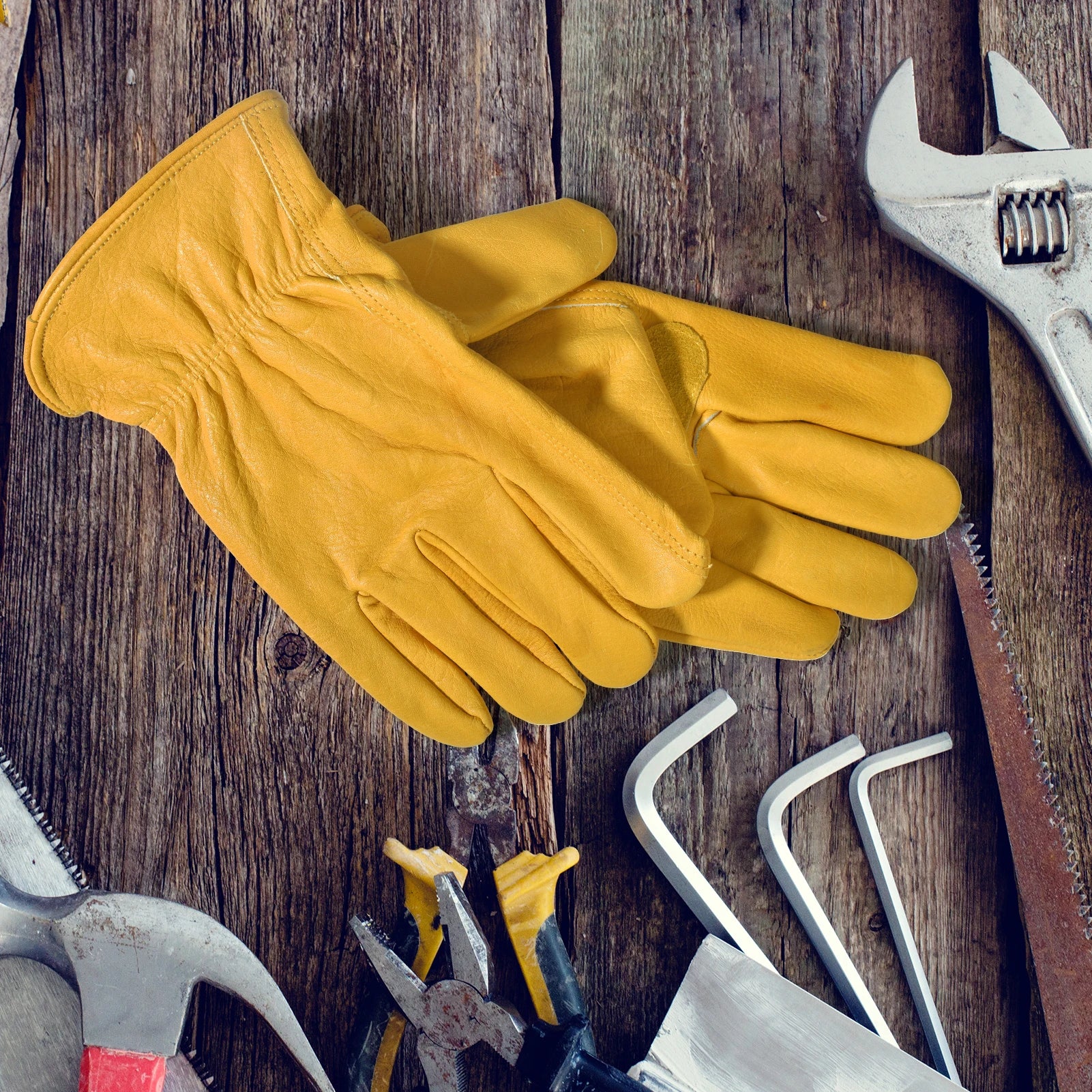 Heavy-Duty Leather Work Gloves – Truck, Ranch & Shop Use